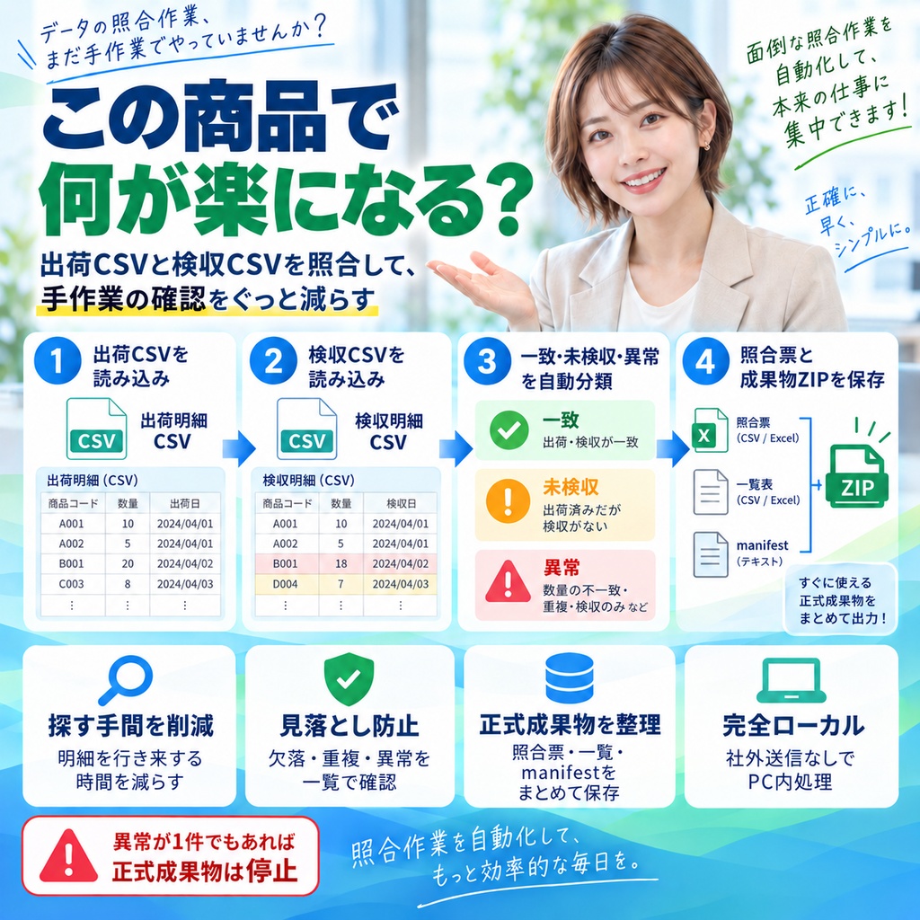 出荷・検収明細 全件照合パック