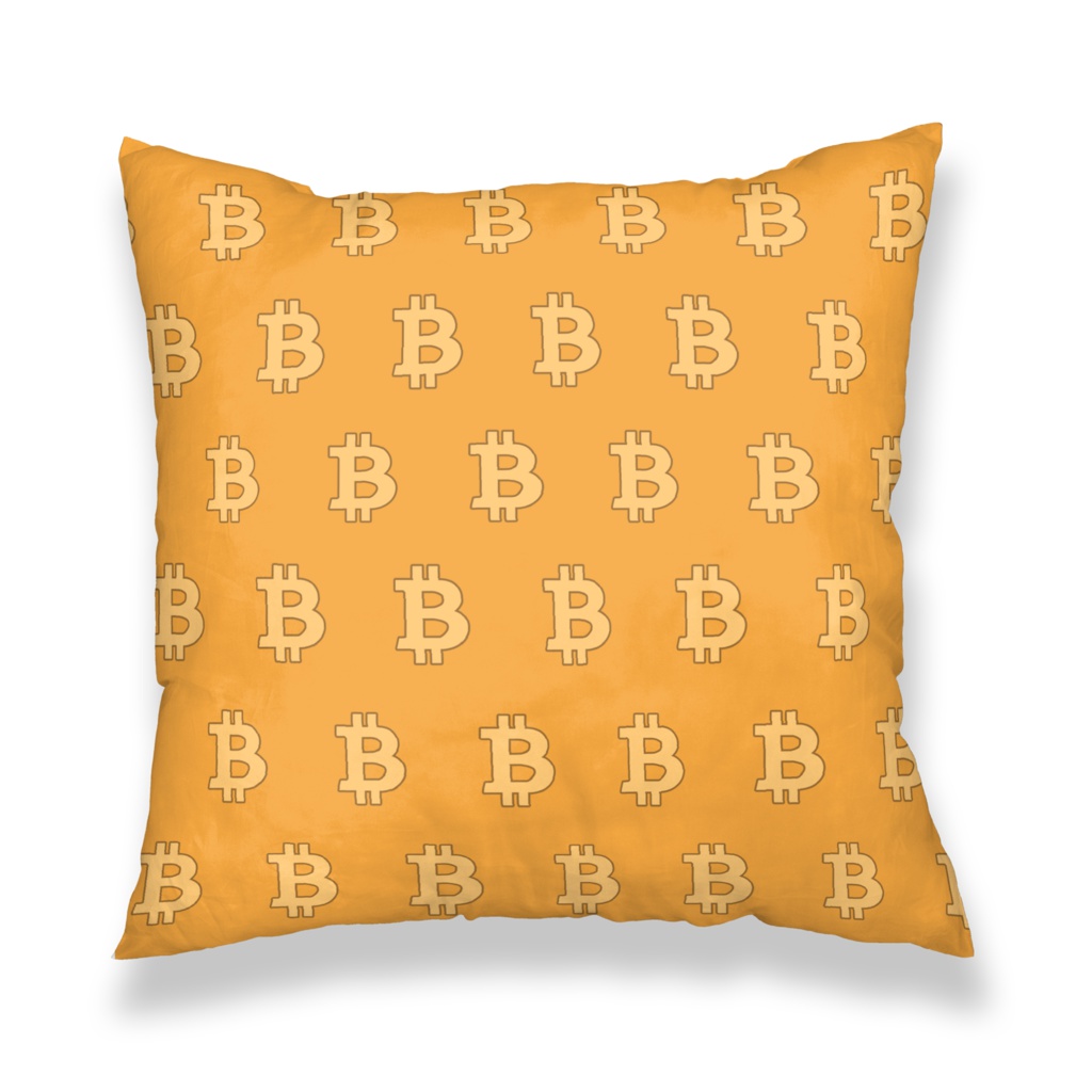暗号通貨仮想通貨ビットコイン デザインクッションカバー(C)