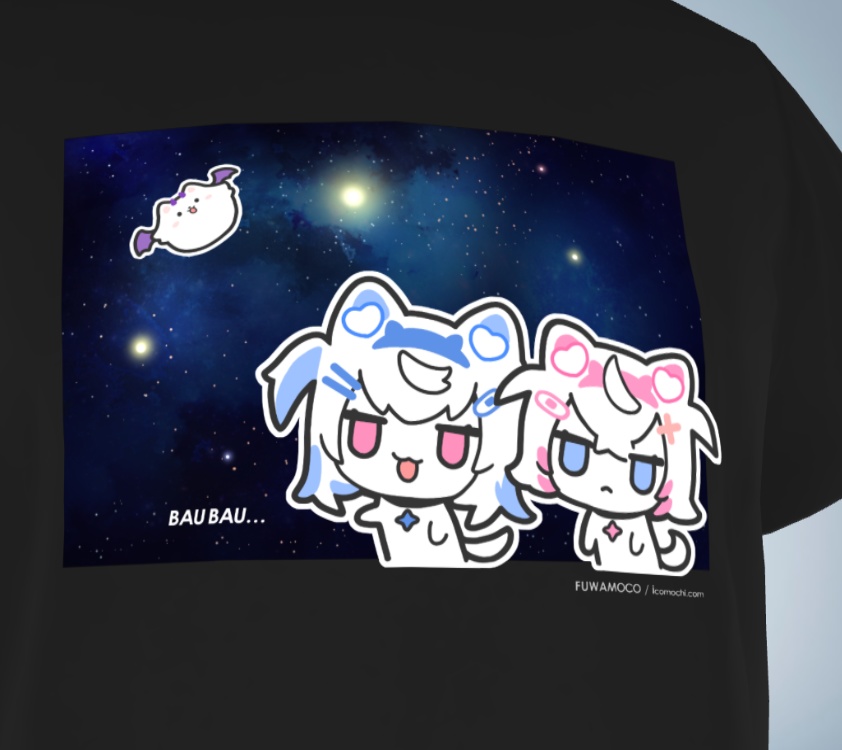 宇宙柄アシンメトリーシャツ ｜ Favoriteオリジナル