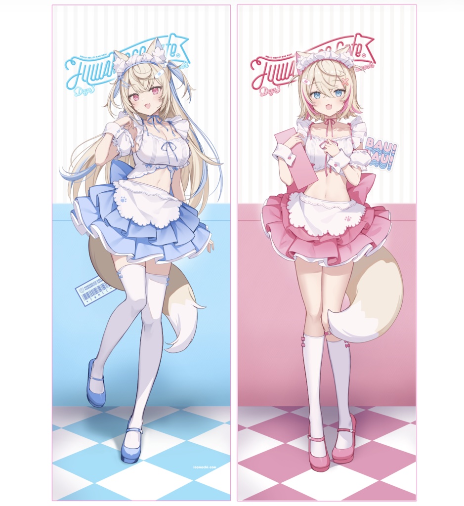 【C105】非公式等身大タペストリー：フワワ/モココ