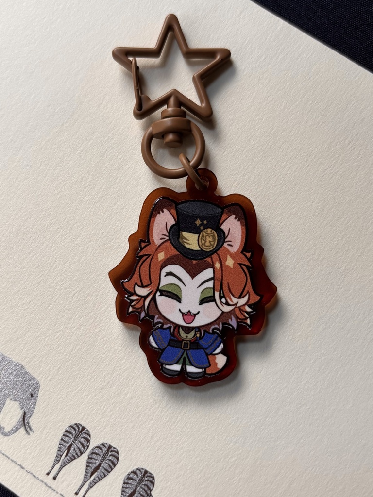 アクリルキーホルダー(茶)