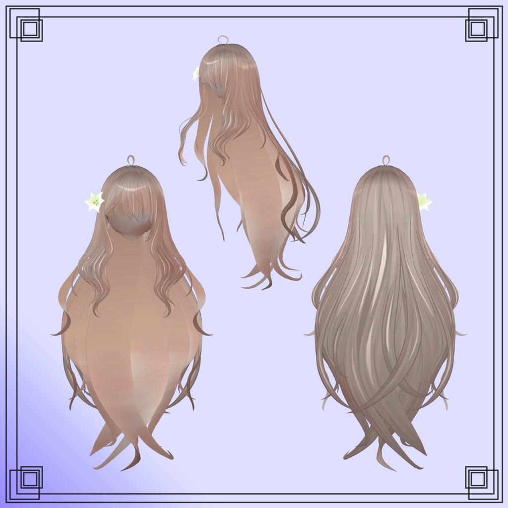 【8アバター対応】Lily hair