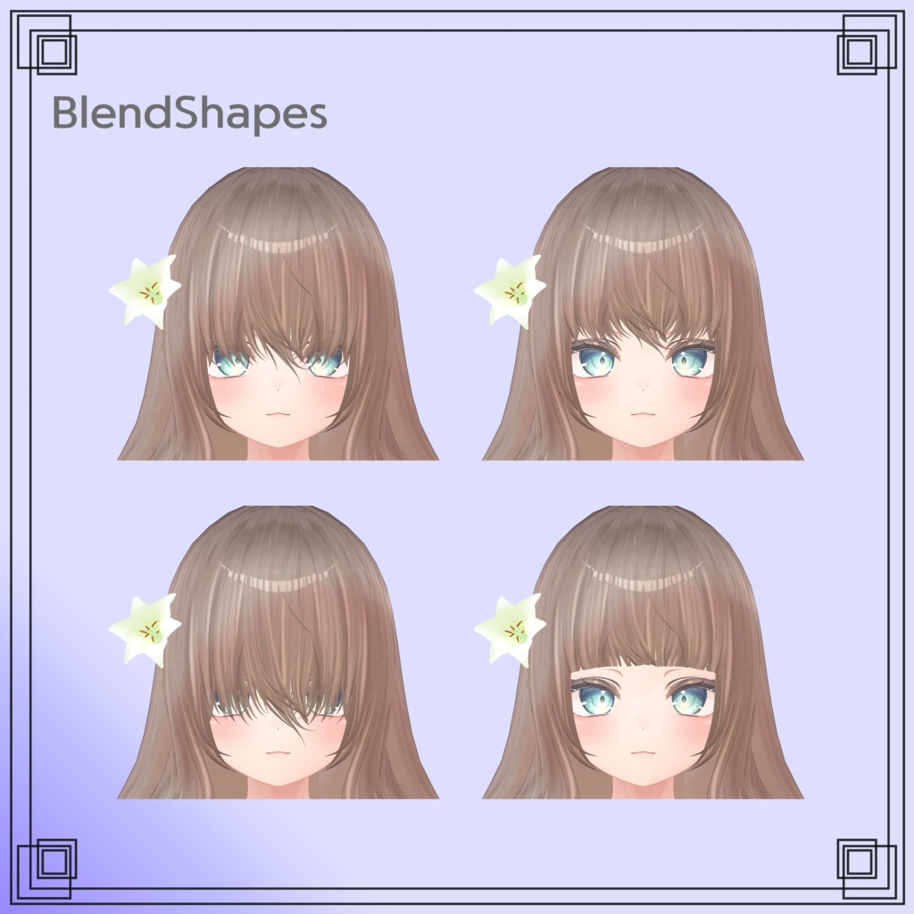 【8アバター対応】Lily hair