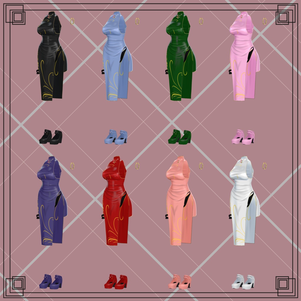 【8アバター対応】China Dress