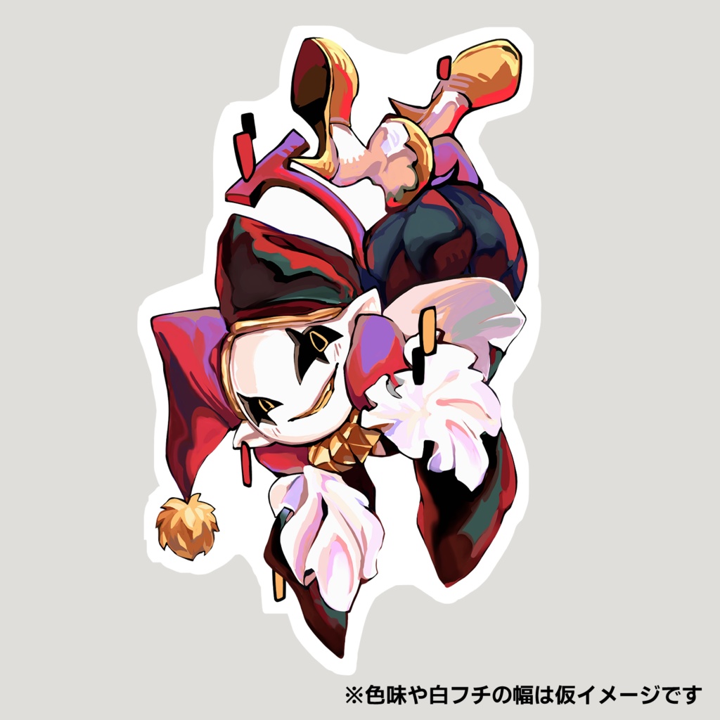 ジェビルステッカー レッド