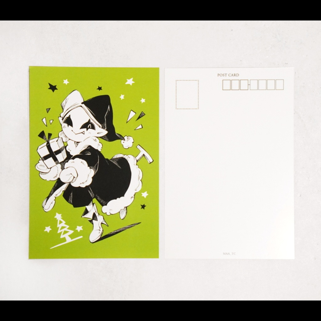 ジェビルポストカード グリーンクリスマス 1枚