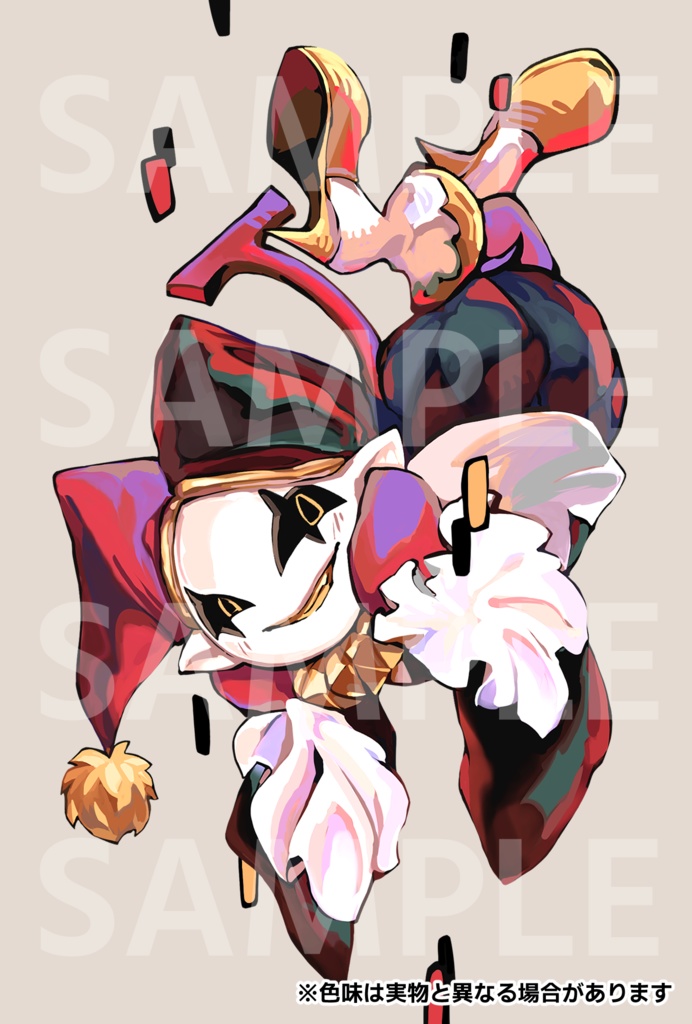 ジェビルポストカード レッド