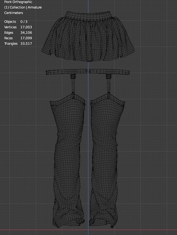 Leg Warmers + Skirt | 3D Asset | Personal/Commercial License