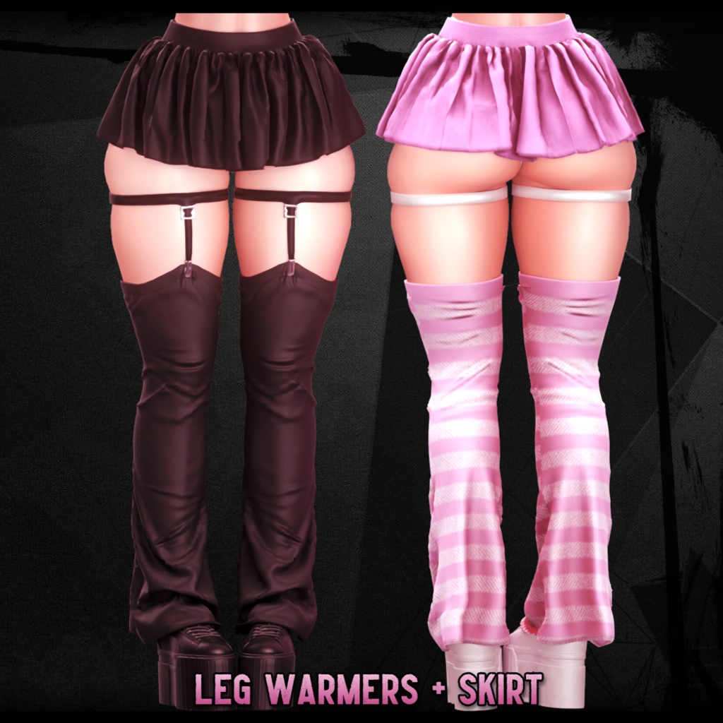 Leg Warmers + Skirt | 3D Asset | Personal/Commercial License