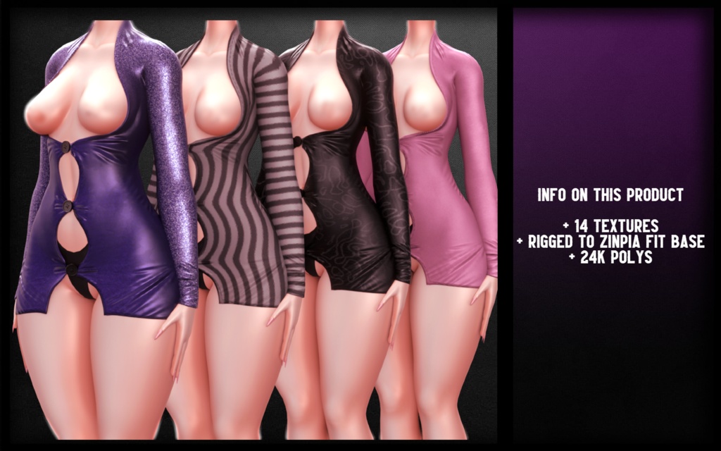 Open Me Dress | 3D Asset | Personal/Commercial License