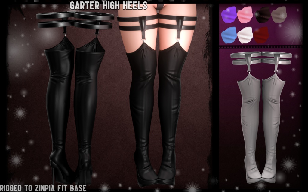 Garter High Heels | 3D Asset | Personal/Commercial License