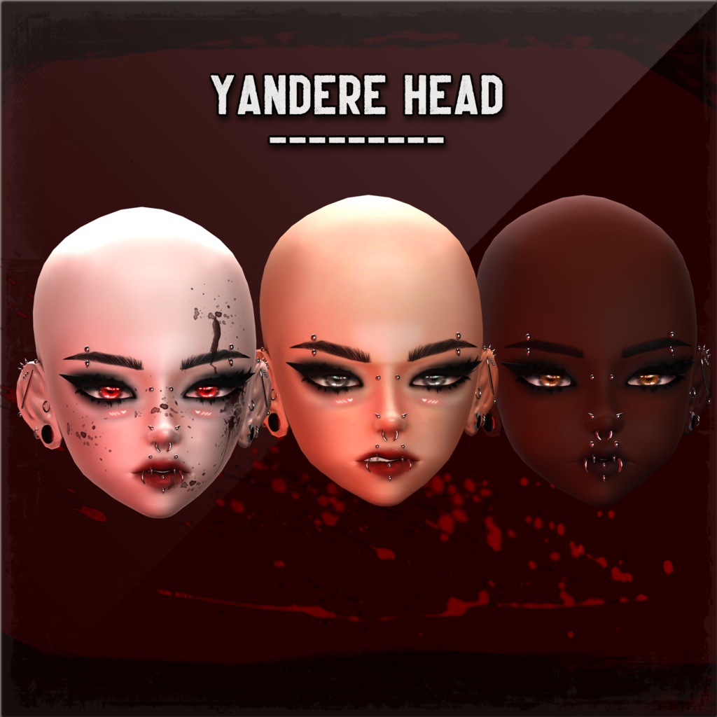 Yandere Head | 3D Asset | Personal/Commercial License
