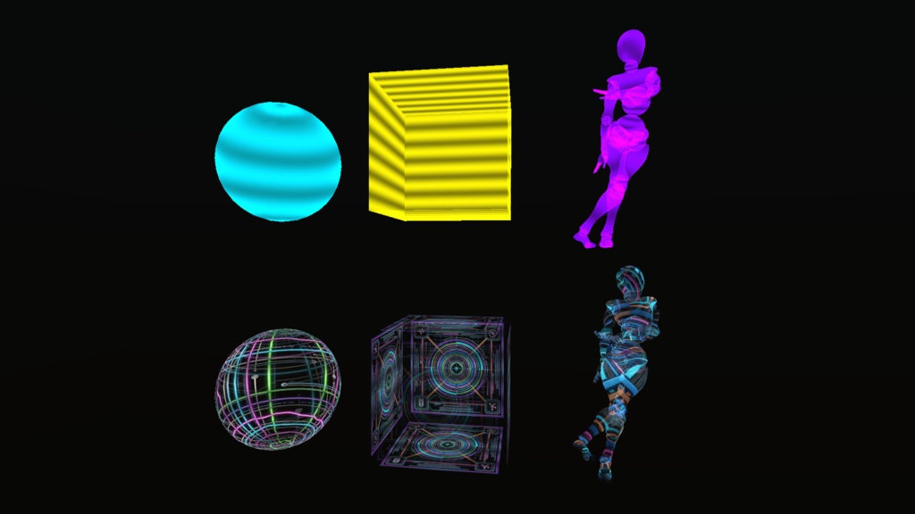 【お試し価格】ホログラムシェーダー(グリッチエフェクト付き)/ Hologram Shader with Glitch Effect