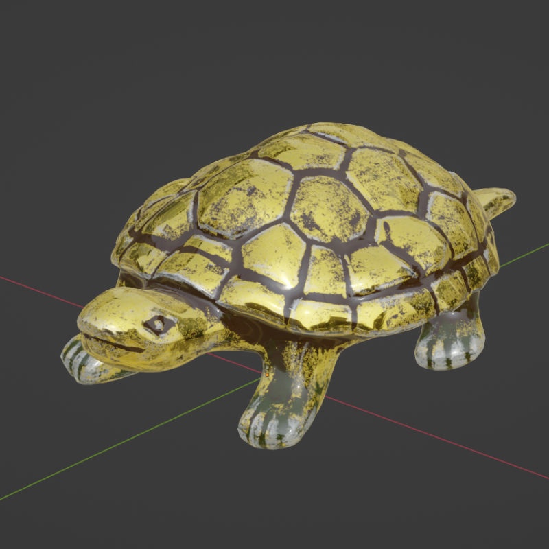 【3D素材】カメの置物