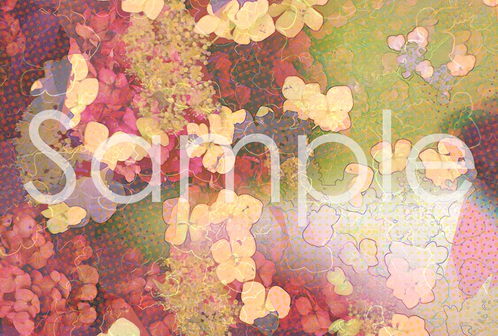 ポストカード「pink flowers」