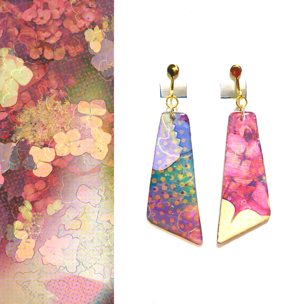 ピアス/イヤリング「pink flowers(1)」