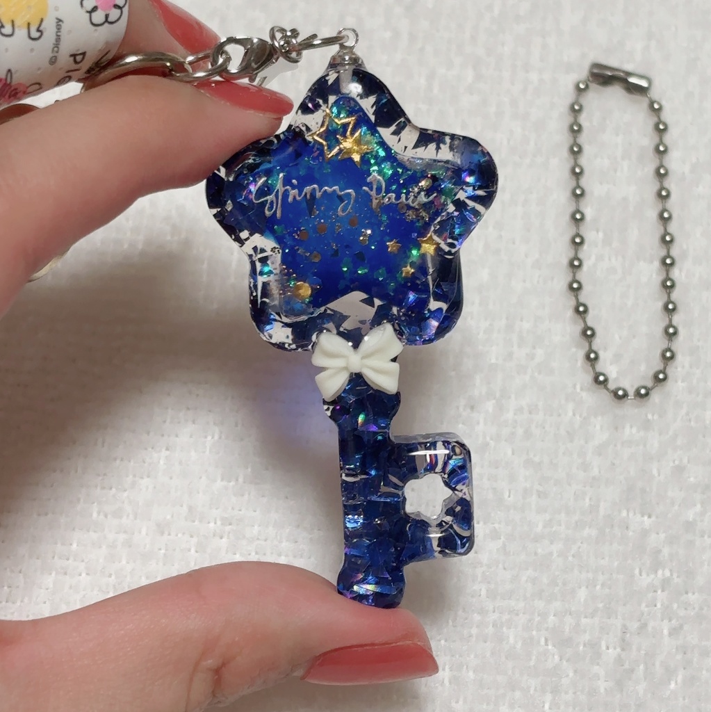 ②星空の鍵キーホルダー