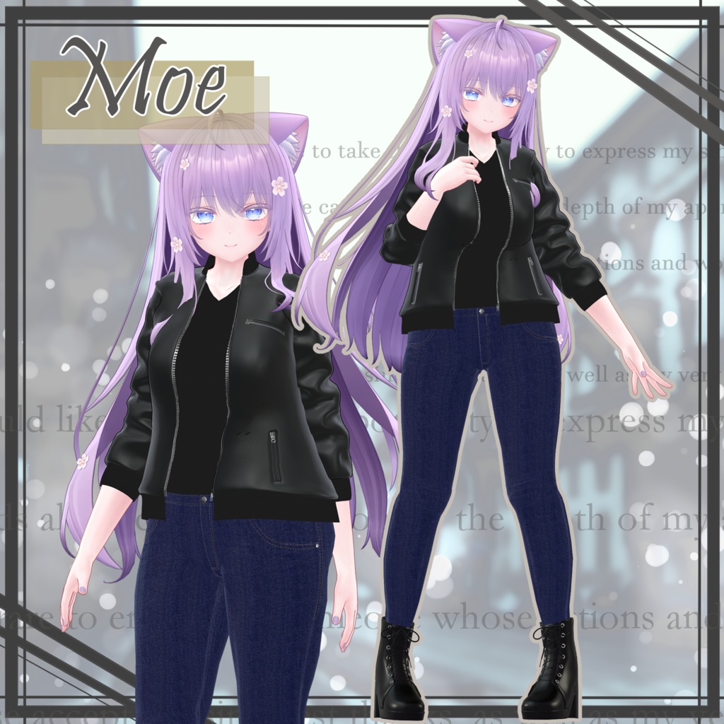 3D衣装『Leather Rider』【VRChat想定】【複数アバター対応】