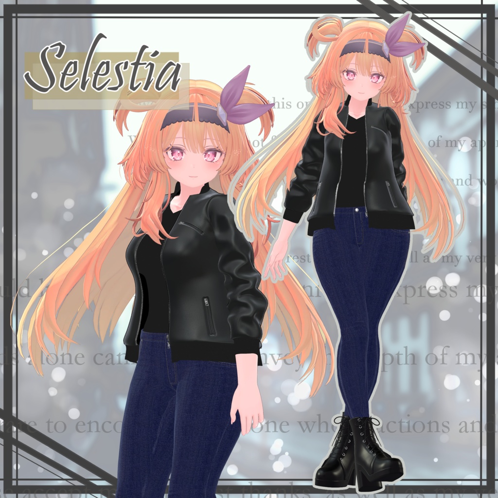 3D衣装『Leather Rider』【VRChat想定】【複数アバター対応】