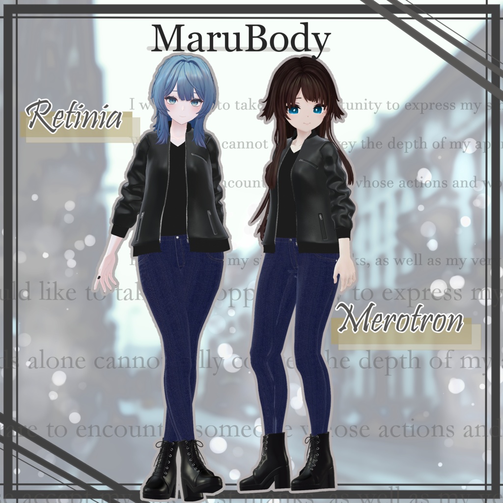 3D衣装『Leather Rider』【VRChat想定】【複数アバター対応】