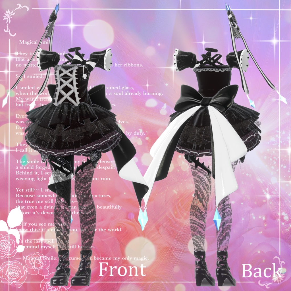 【1日限定超ビッグセール開催!💖13アバター対応】3D衣装『Magical Smile Outfit』【VRChat想定】#Millenoa