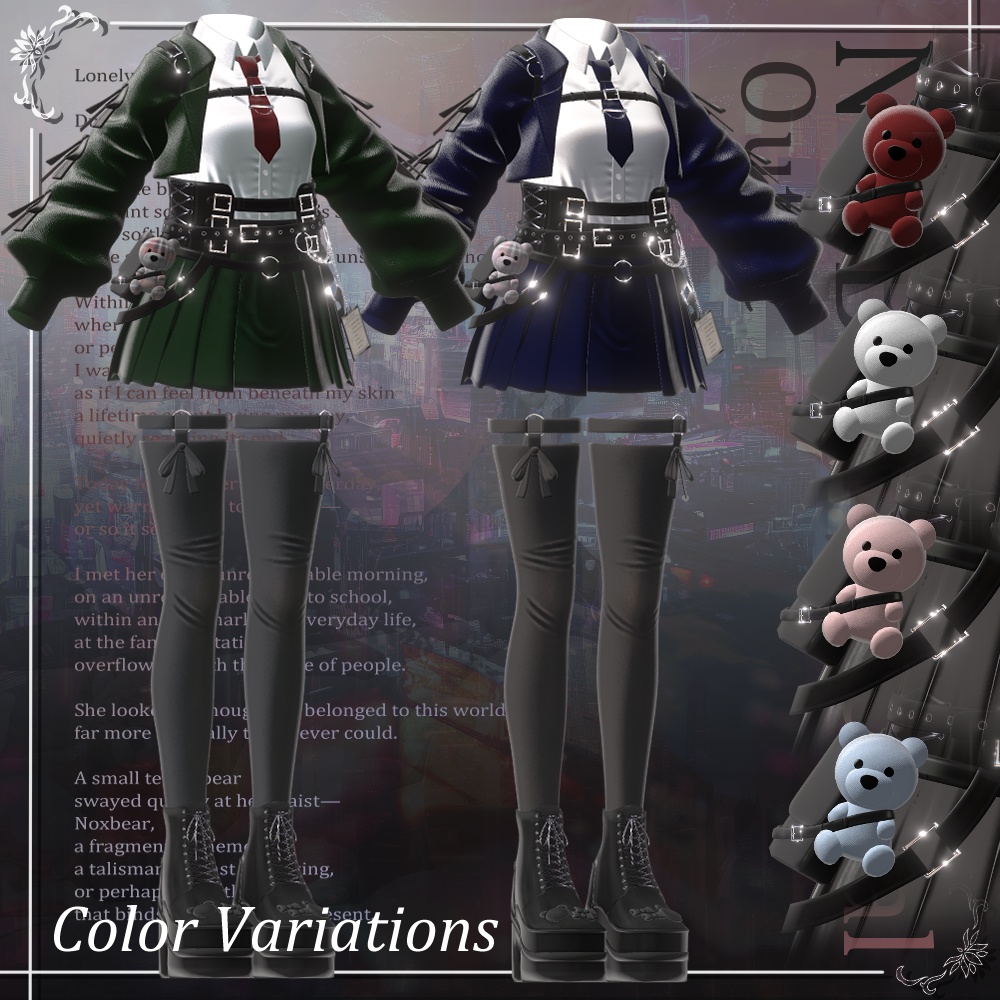 💖1日限定超ビッグセール開催!💖【18アバター以上対応】3D衣装『NoxBear Tactical Outfit』【VRChat想定】 #Millenoa