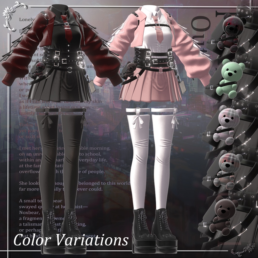 💖1日限定超ビッグセール開催!💖【18アバター以上対応】3D衣装『NoxBear Tactical Outfit』【VRChat想定】 #Millenoa