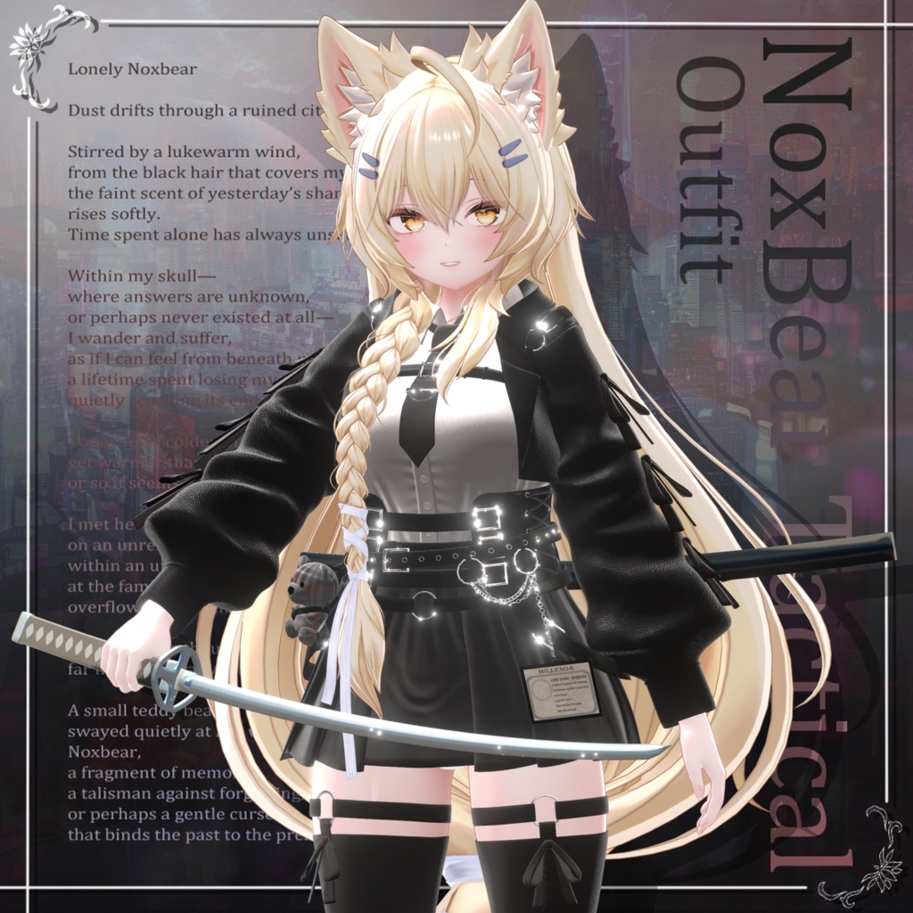 【セール中💖19アバター以上対応】3D衣装『NoxBear Tactical Outfit』【VRChat想定】 #Millenoa