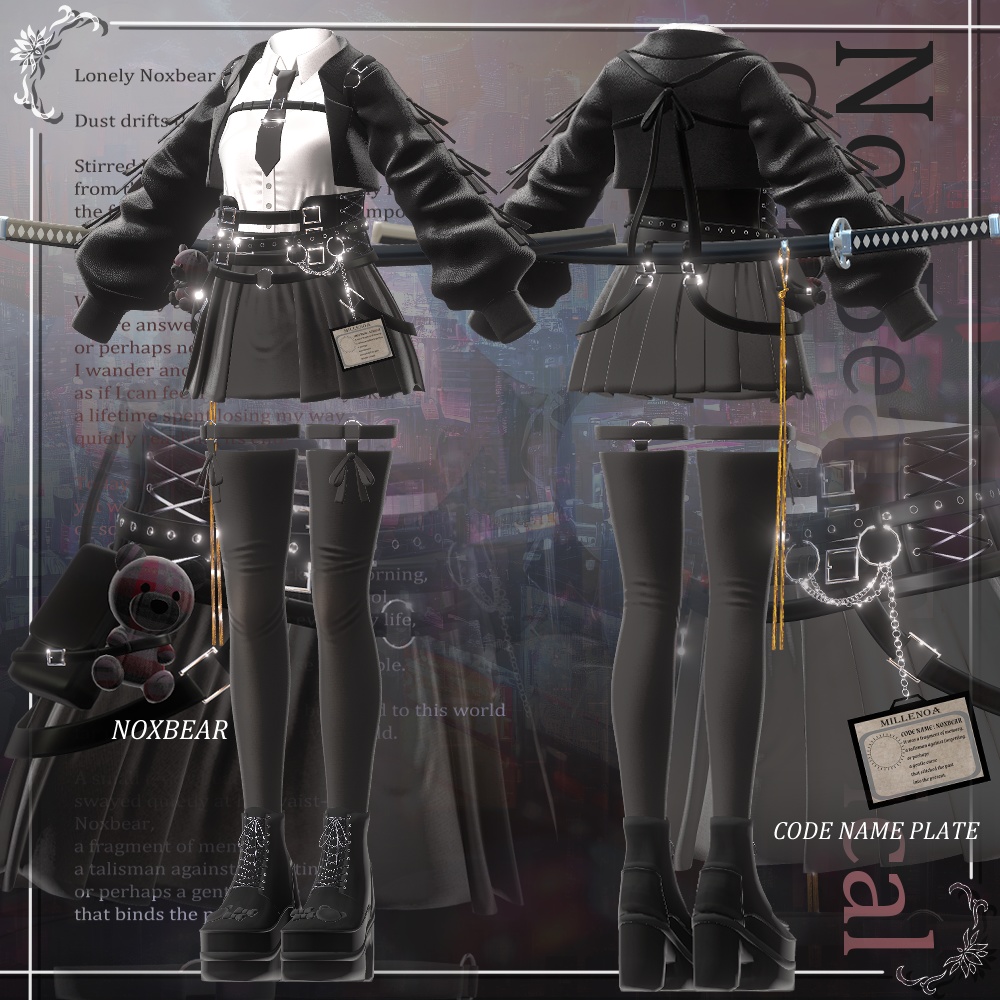 💖1日限定超ビッグセール開催!💖【18アバター以上対応】3D衣装『NoxBear Tactical Outfit』【VRChat想定】 #Millenoa