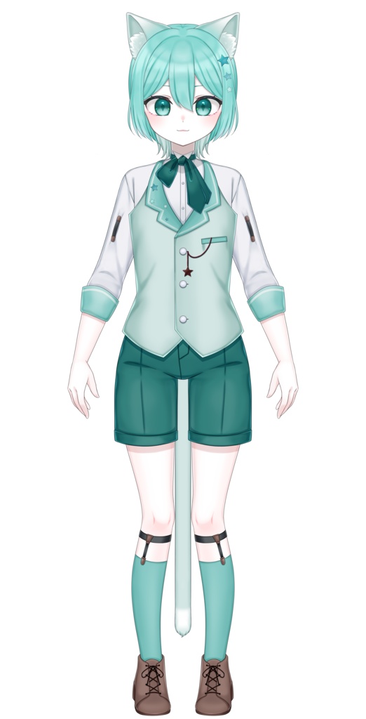 【汎用イラスト】中性的な猫【パーツ分けPSD】