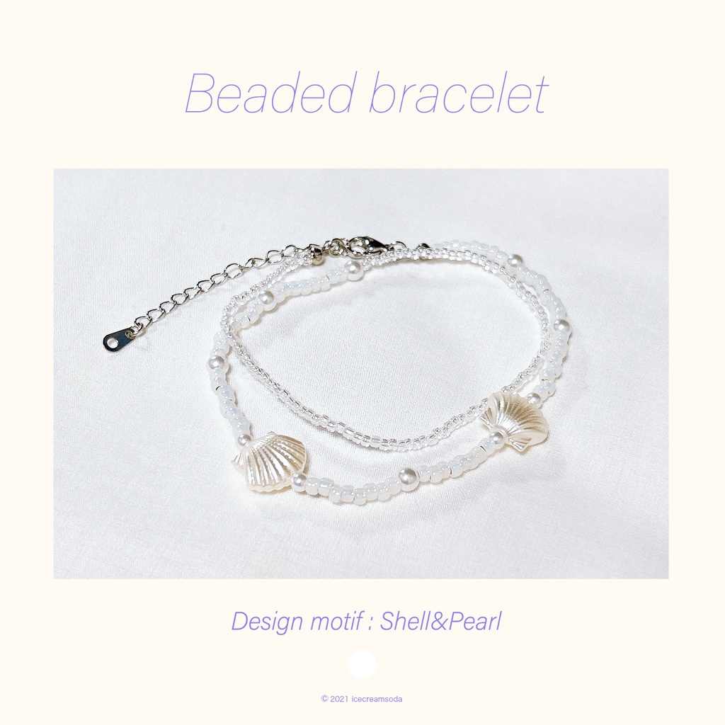 ビーズブレスレット[Shell Rope]