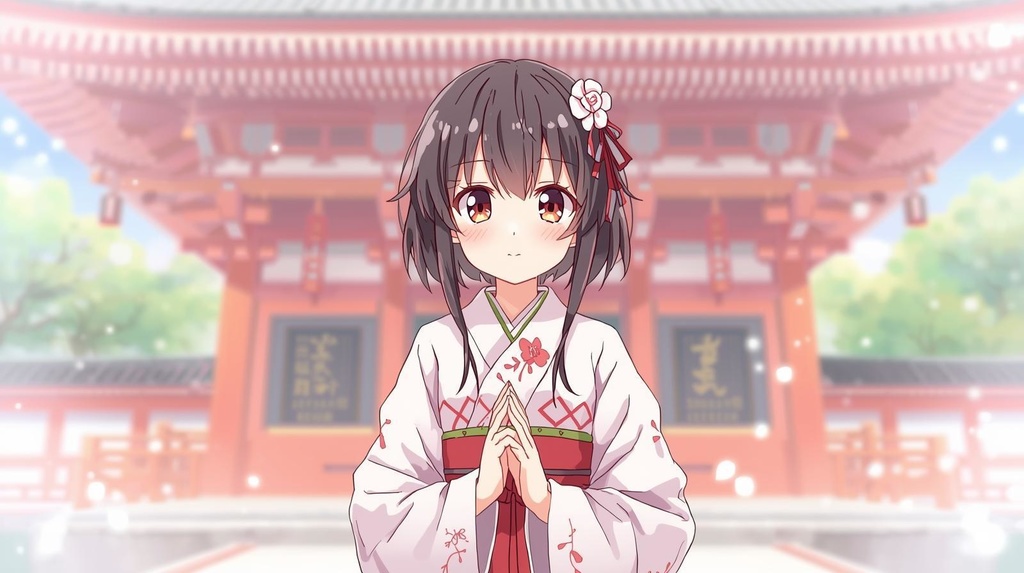 ✨かっこかわいい巫女少女イラスト/Miko Girl Illustration✨