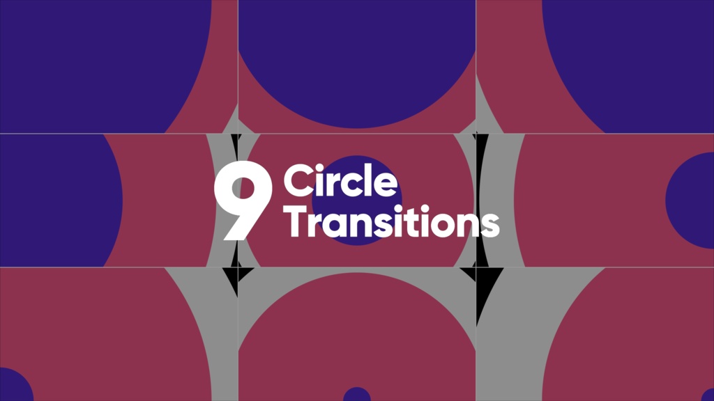 【シーンチェンジ素材】 9 Circle Transitions