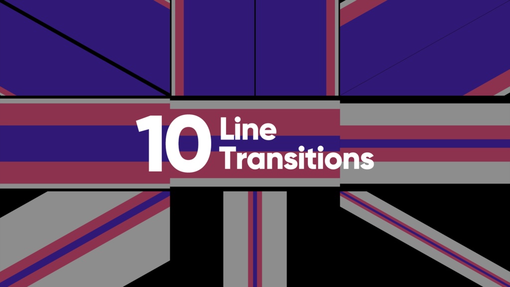 【シーンチェンジ素材】 10 Line Transitions