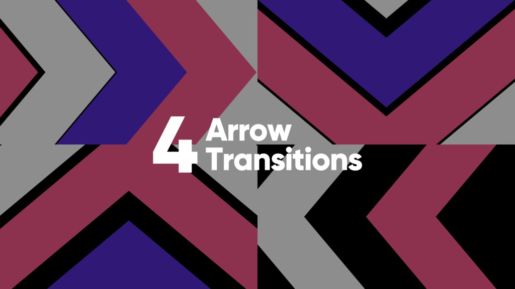 【シーンチェンジ素材】4 Arrow Transitions