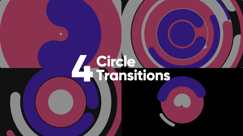 【シーンチェンジ素材】4 Circle Transitions