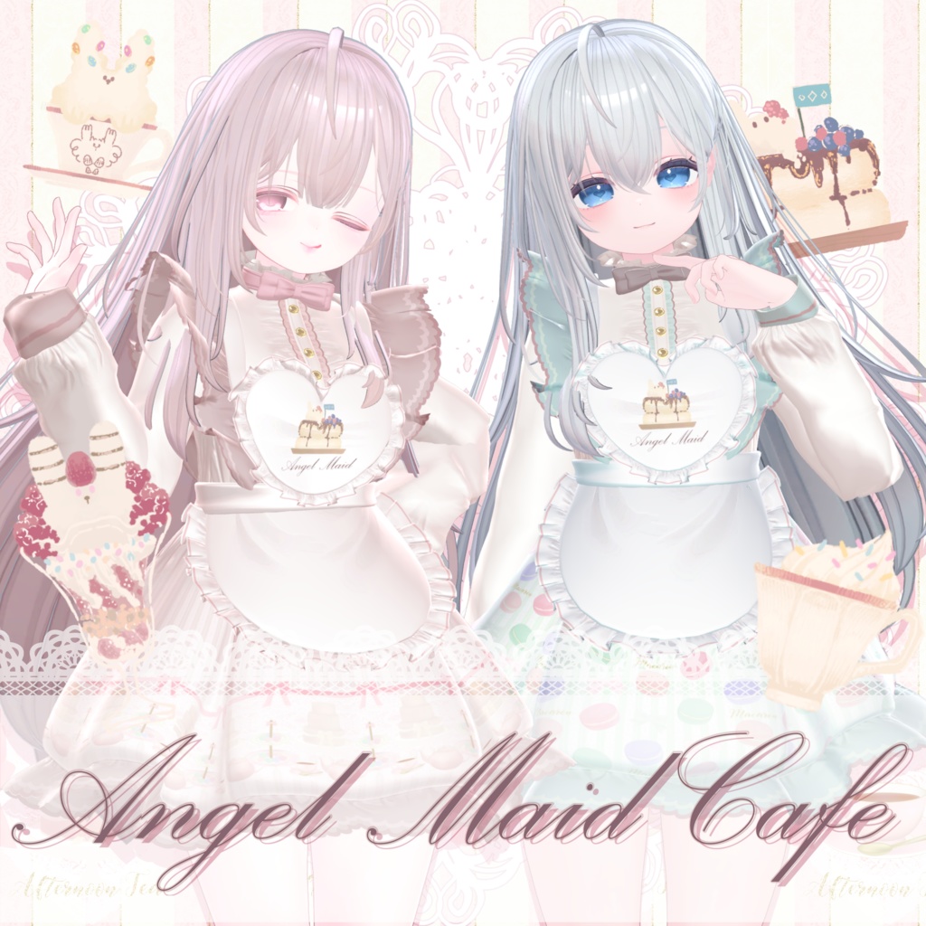 4アバター対応 ♡ Angel Maid Cafe 🧁