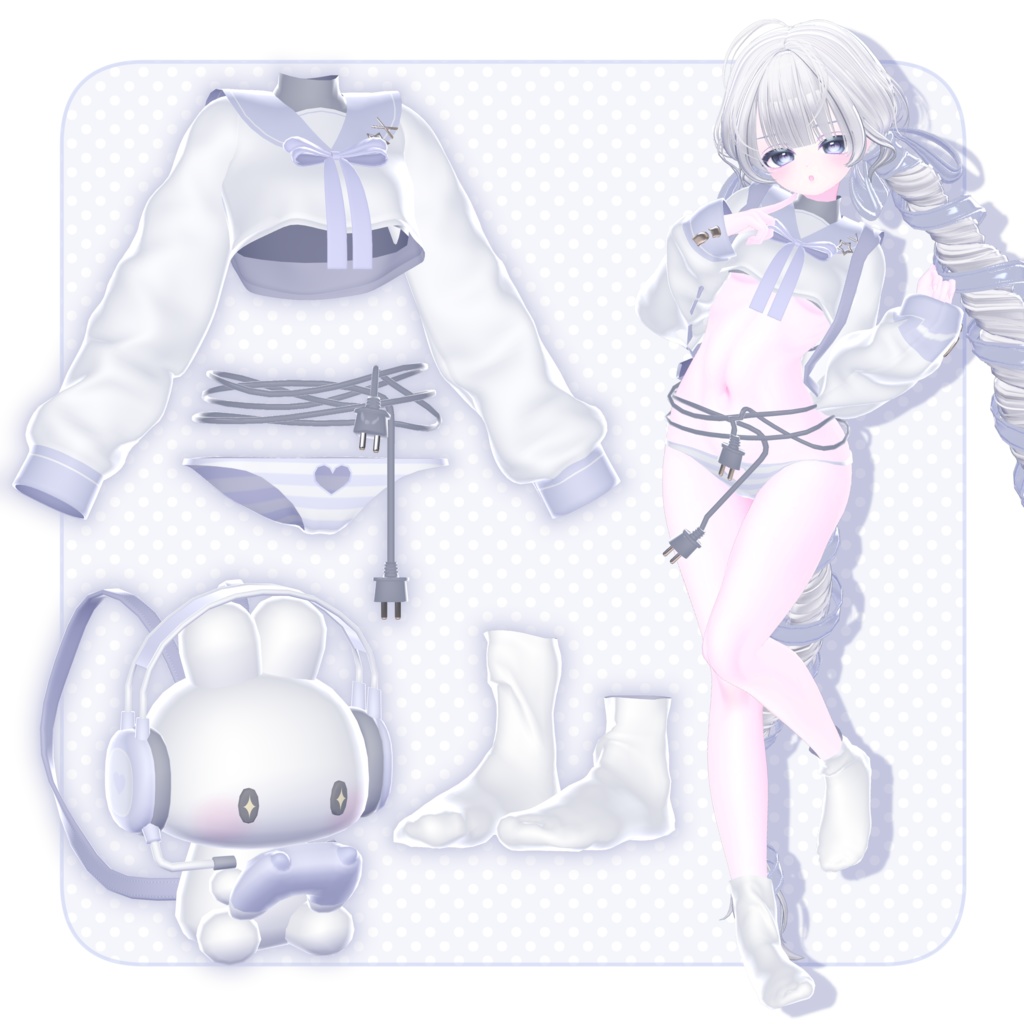 【 セール / SALE中 】7アバター対応 ♡ えんじぇる♡せーらびっと