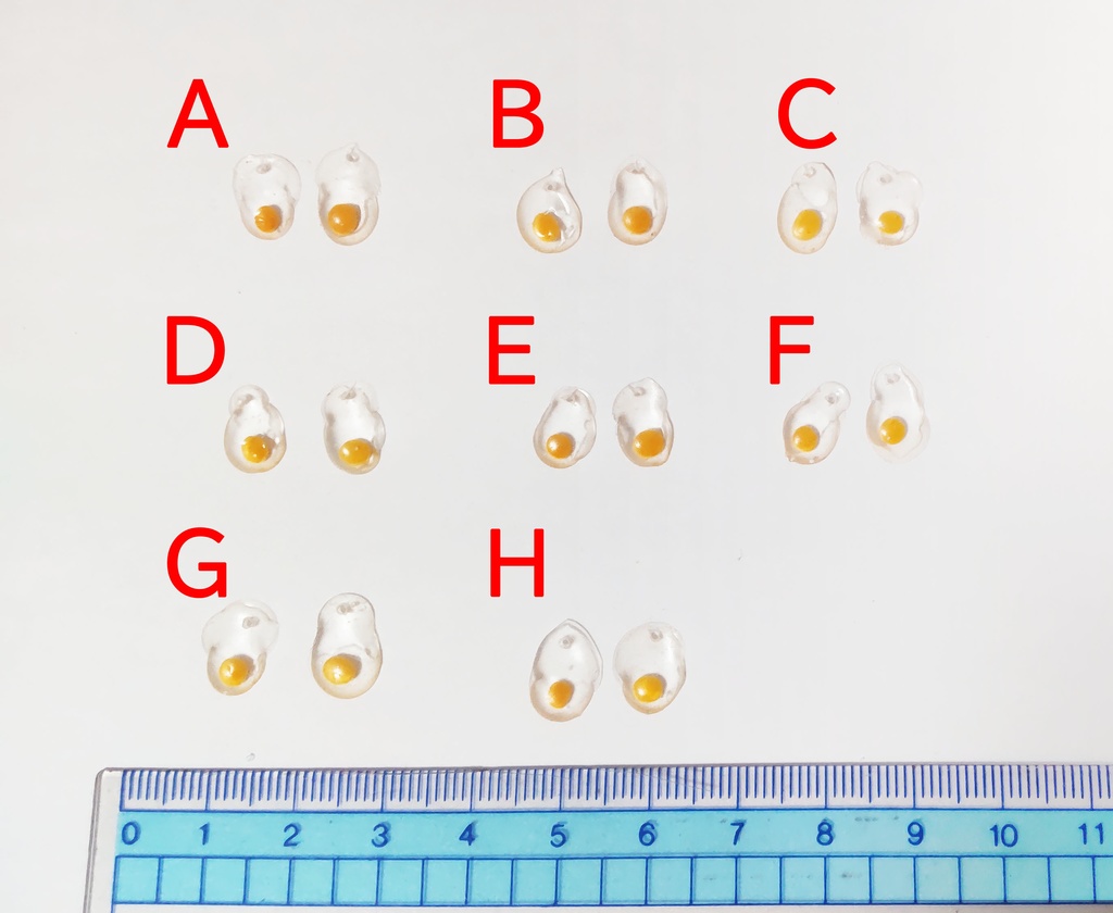 生卵ピアス(イヤリング変更可)