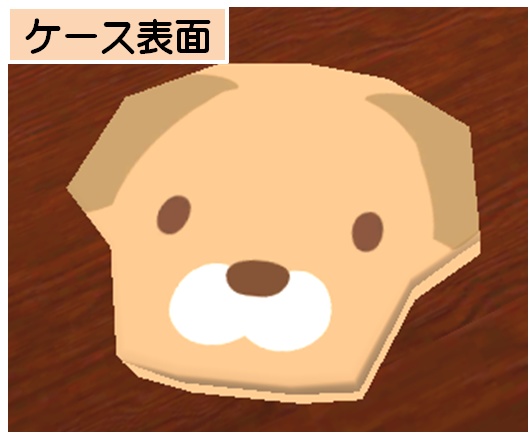 【3D小物】犬型ケースのチョコレート