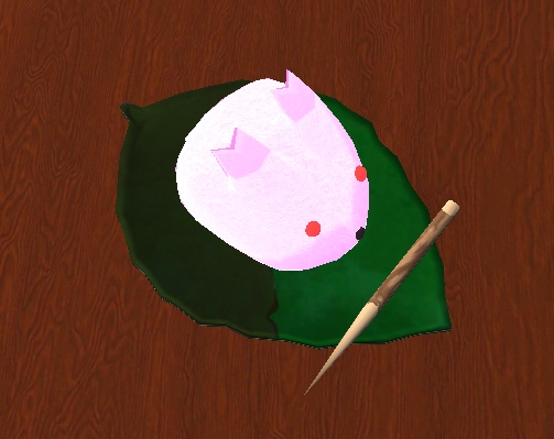 【3D小物】さくらうさぎもち