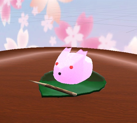 【3D小物】さくらうさぎもち
