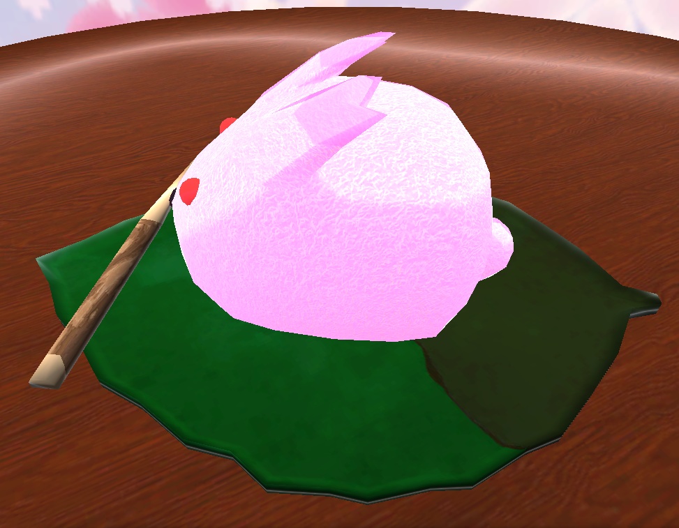 【3D小物】さくらうさぎもち