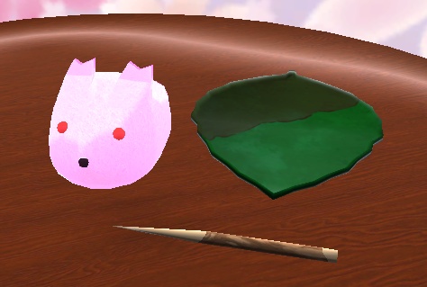 【3D小物】さくらうさぎもち