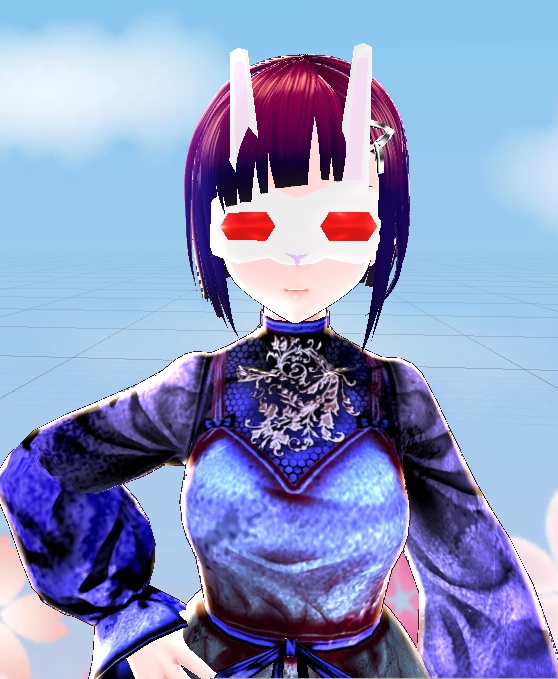 【3D小物】兎の仮面(改変用テクスチャ付き)