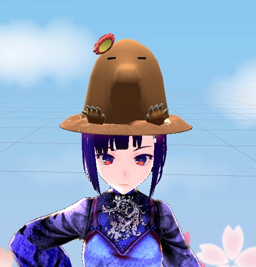 【3D小物】はなもぐらの帽子