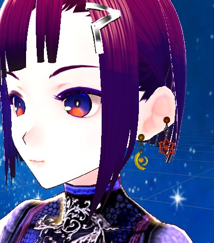 【3D小物】太陽と月のピアス