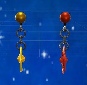 【3D小物】太陽と月のピアス