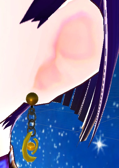 【3D小物】太陽と月のピアス