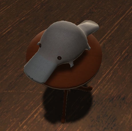 【3D小物】かものはしのぬいぐるみと帽子